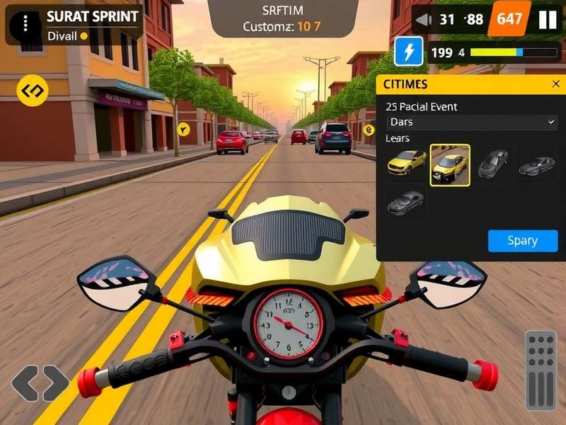 Surat Sprint vehicle customization screen